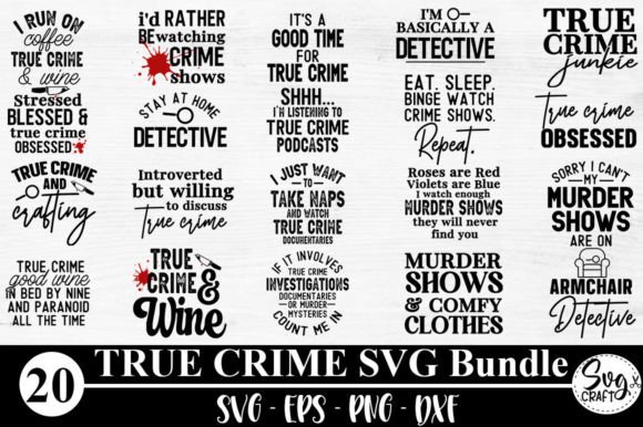 Download True Crime Bundle SVG - True crime bundle Collection
