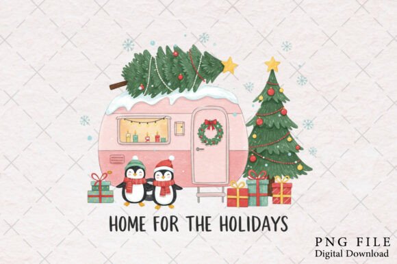 Download Hand Drawn Christmas Camper PNG - Camper png Collection